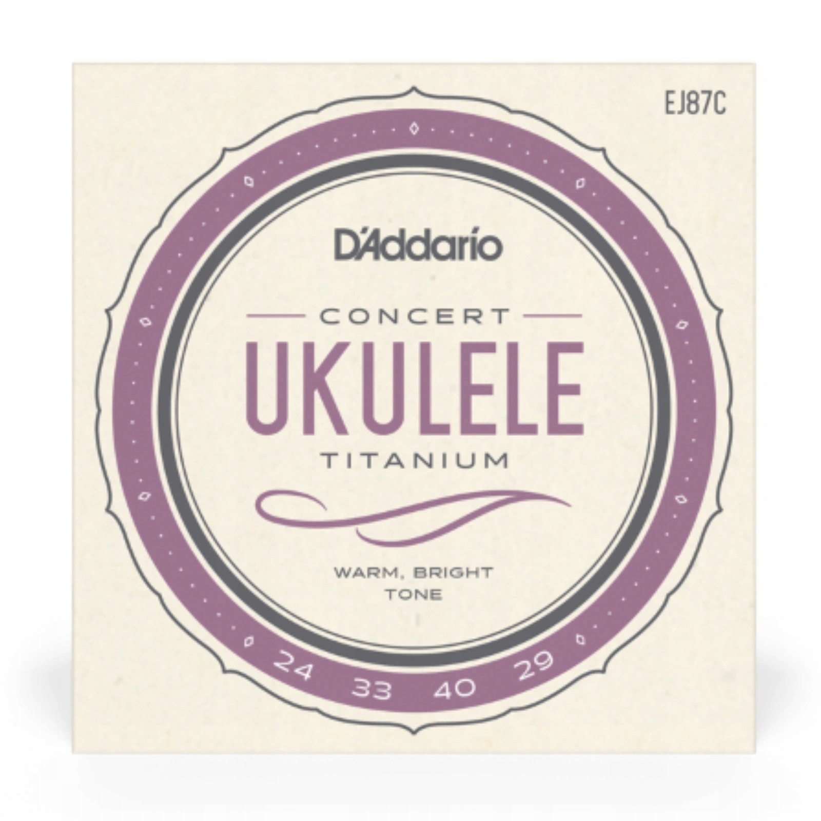 Struny do ukulele koncertowego D'Addario EJ87C Titanium