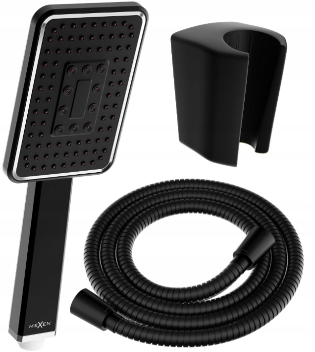 

Mexen Zestaw Prysznicowy Słuchawka R-54 Wąż Czarny