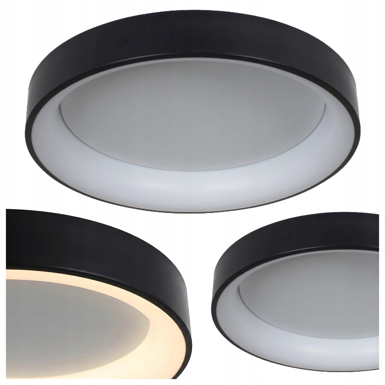 Plafon Georgia 60 CM Czarny Led Cct