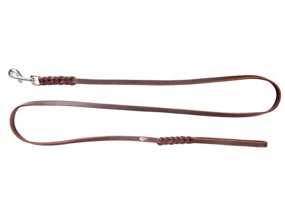 Smycz miejska skórzana Dingo Soft 0,8 x230 cm brąz dla psa producent Pl