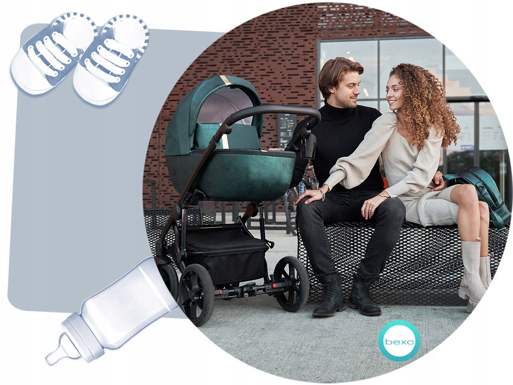 WÓZEK 4W1 BEXA AIR PRO AI16 I CYBEX ATON 5 + BAZA Stelaż Aluminiowy