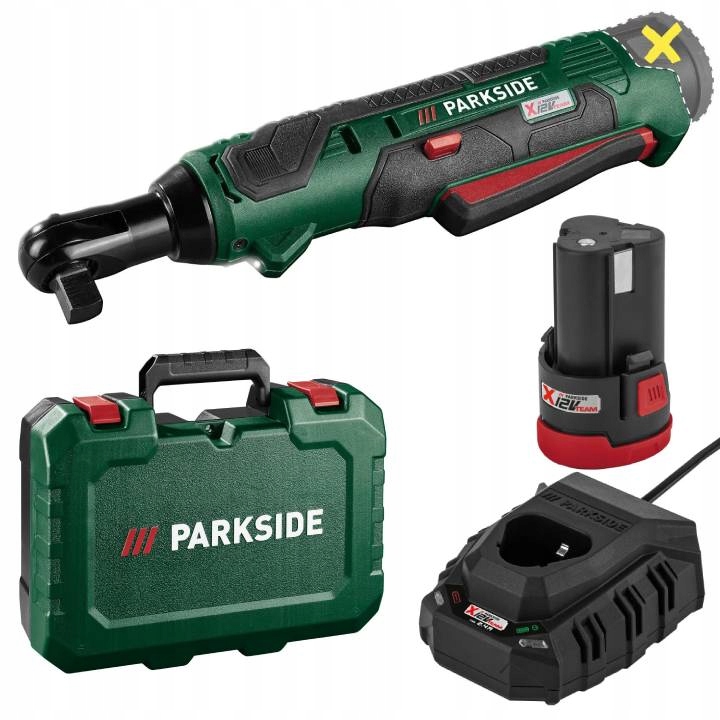 Akumulátorová račňa 12 V s akumulátorom 2 Ah a nabíjačkou Par 12 Parkside