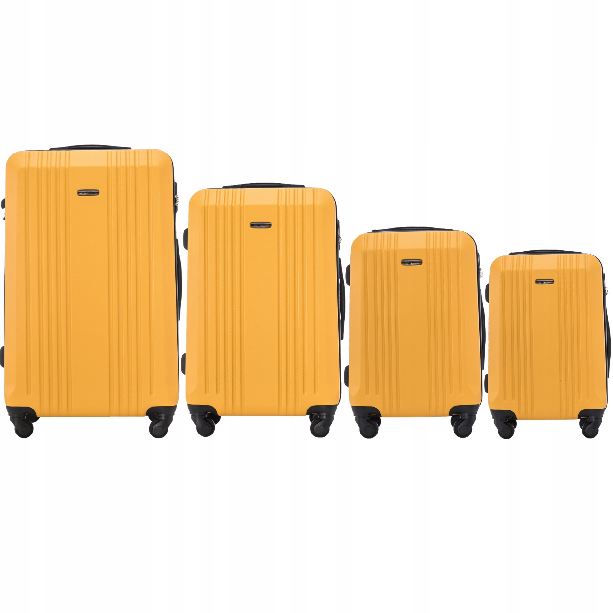 Wings Sada 4 Kufrů Pro Tvrdé Zavazadlo Abs+ Prostorná 4 kolečka Cestovní Letadlo