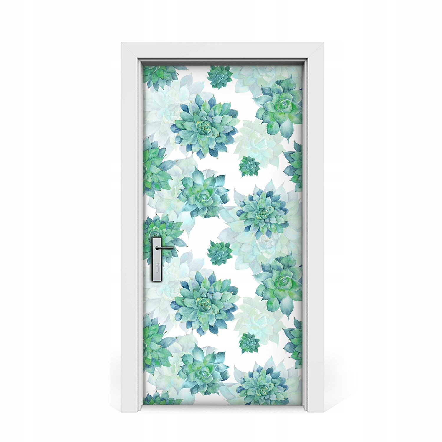 

Naklejka na drzwi okleina Sukulenty 95x205