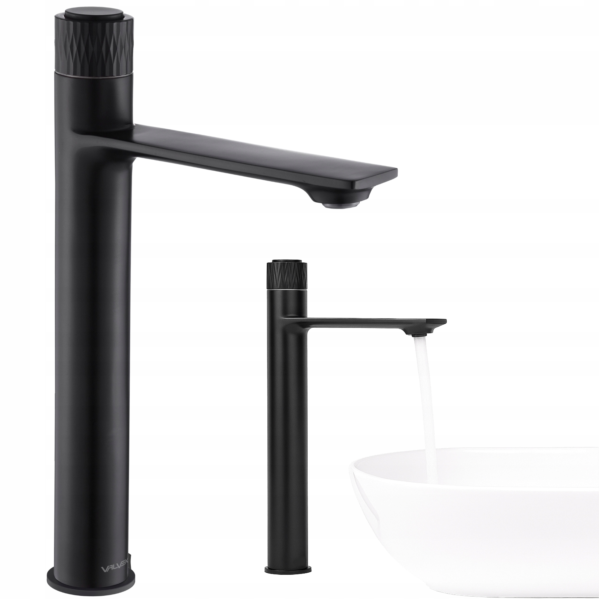 Kúpeľňová Umývadlová Batéria Vysoká Valvex Pol Decor Black Čierna