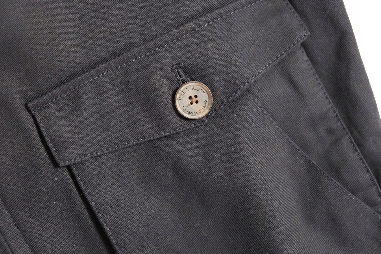 LYLE&SCOTT__GINGHAM HARRINGTON__NOWA KURTKA MĘSKA NAVY__S Model GINGHAM HARRINGTON