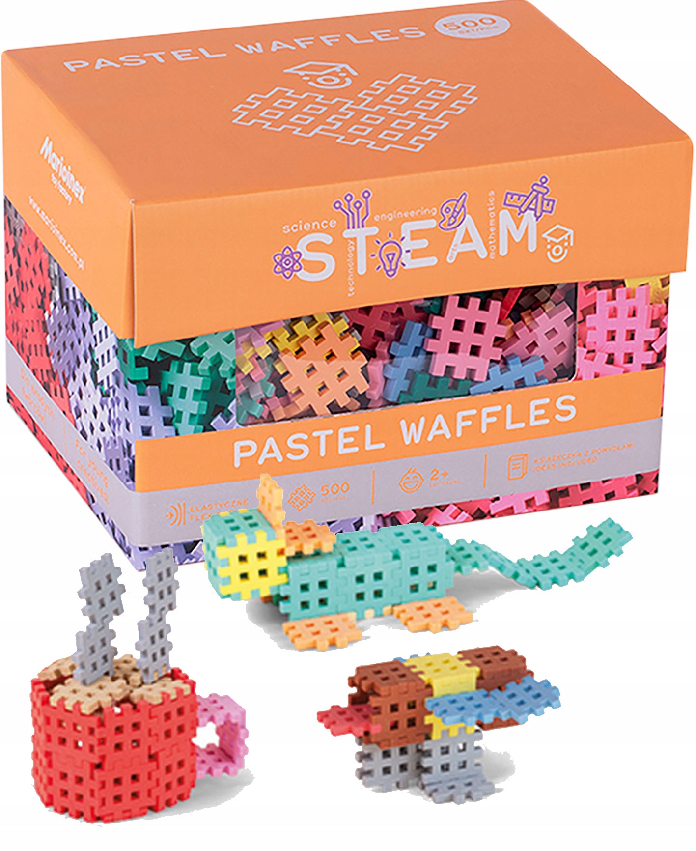 

Mini Wafle, pastelowe waffle 500 szt Marioinex 2+
