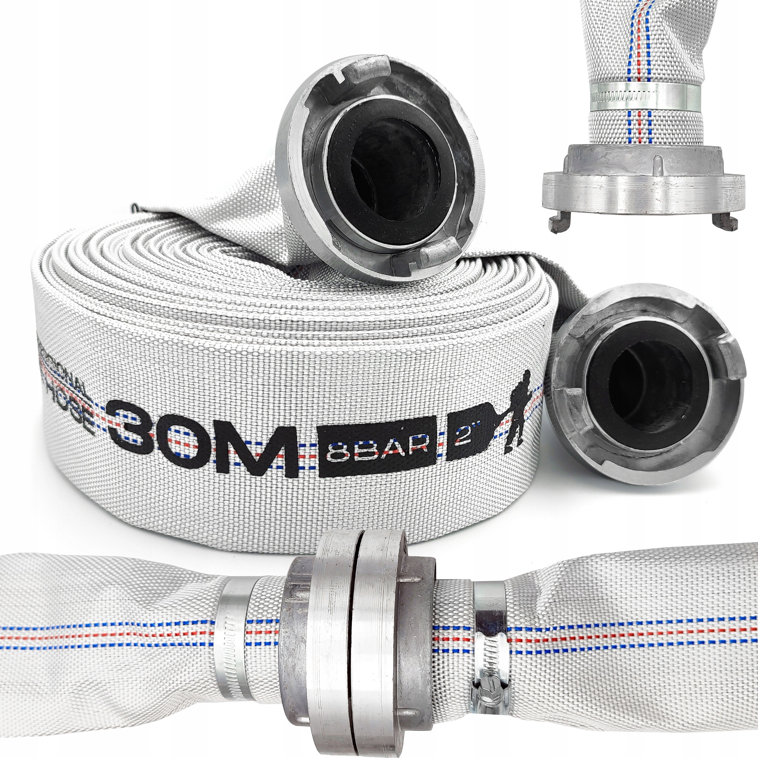 Wąż Strażacki Do Szamba Brudnej Wody 52 mm 2 cale 30m Szybkozłącza