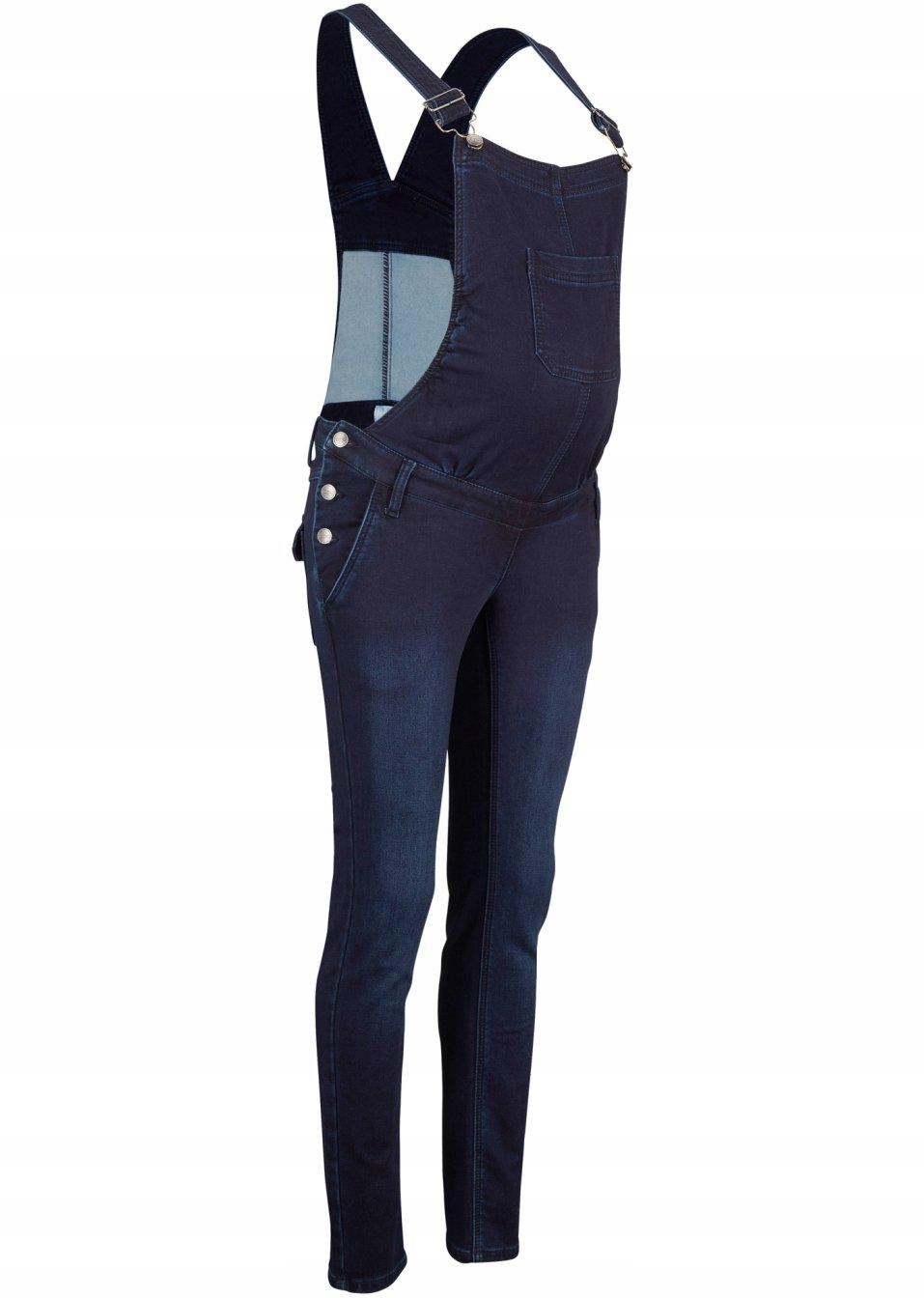 SPODNIE JEANSOWE CIĄŻOWE Z WĄSKĄ NOGAWKĄ Bonprix _DYI 40