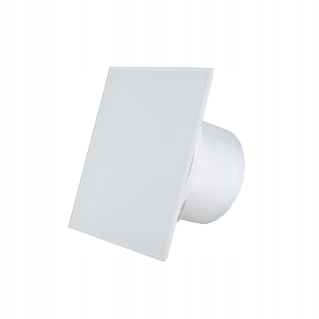 Koupelnový ventilátor Mmp Sklo Bílý mat, 5.5 W, 22 dB, vlhkoměr, časovač