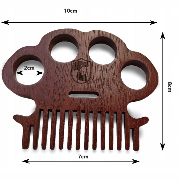 Grzebień drewniany do stylizacji brody Beard Bross Kolor dominujący brązowy