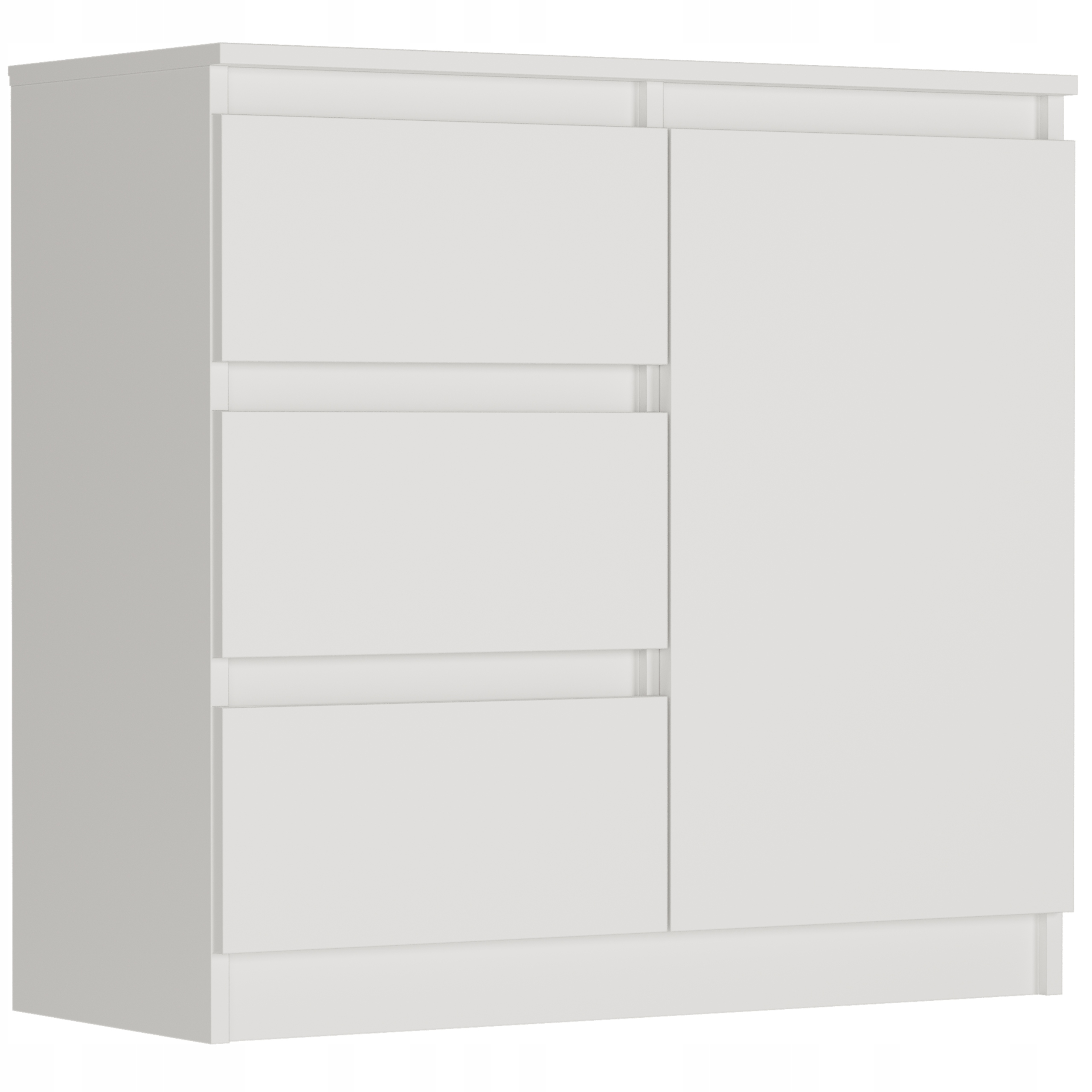 Komoda R-80-S3 Skříňka 3 Zásuvky Bílá