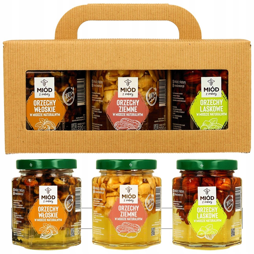 Levně Tři Ořechy V Medu dárková sada 5!! Med S Bakaliovými Ořechy