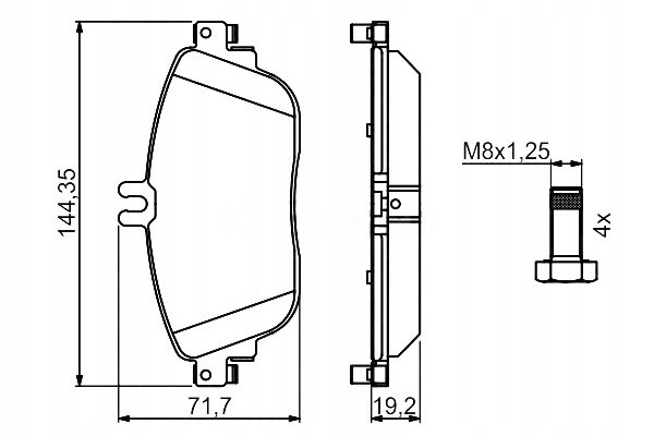 Bosch Brzdové Destičky Mercedes A (W176) B (W246 W