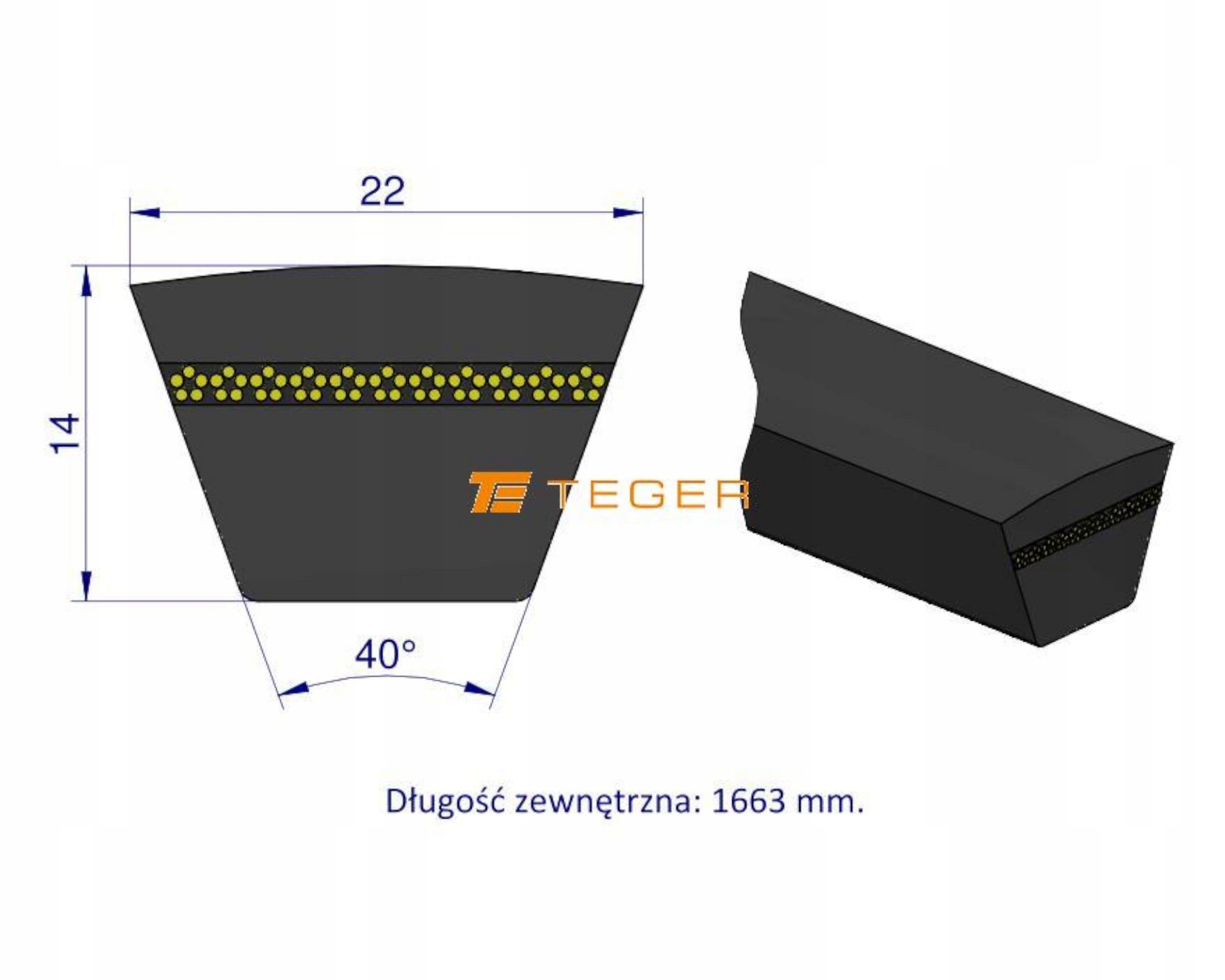 Pas klinowy kombajn Claas Dominator 629214 TEGER Marka maszyny Inna