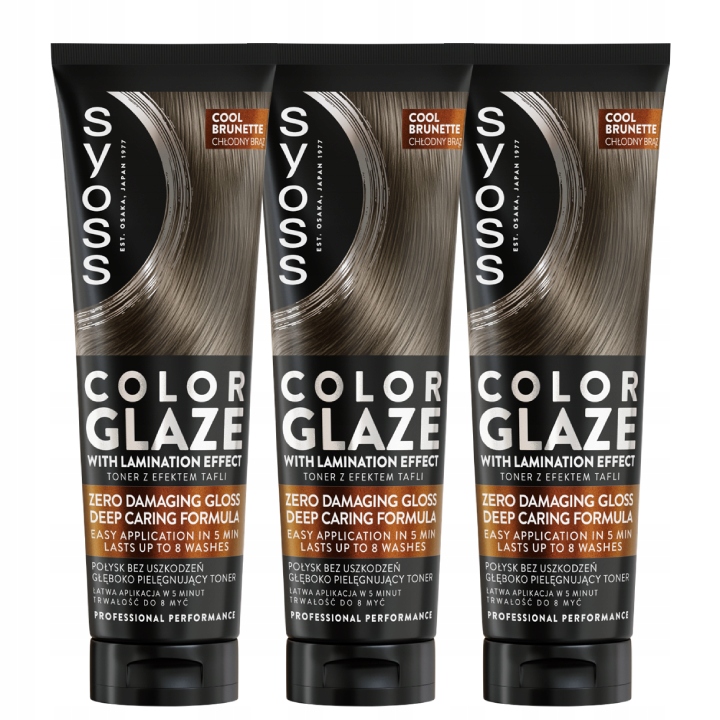 Syoss Color Glaze Leštící toner na vlasy Chladný bronz 3ks