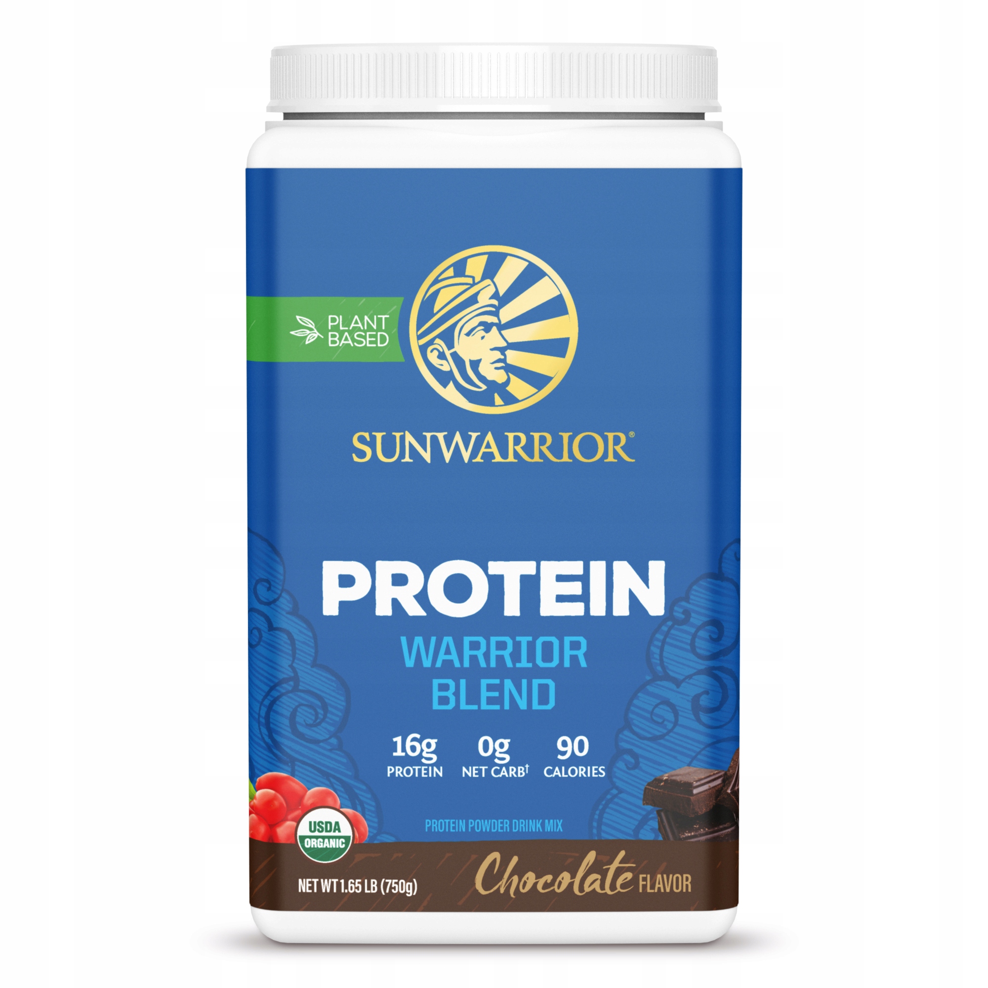 Čokoládový protein Usa Sunwarrior Warrior Blend Svalová hmota 750 g