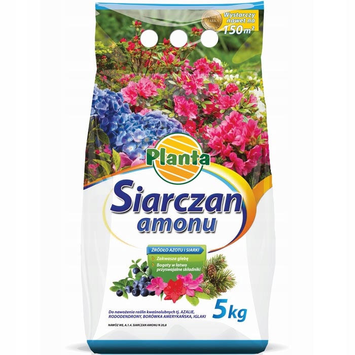 

Nawóz Siarczan Amonu Mineralny Zakwasza Glebę 5KG