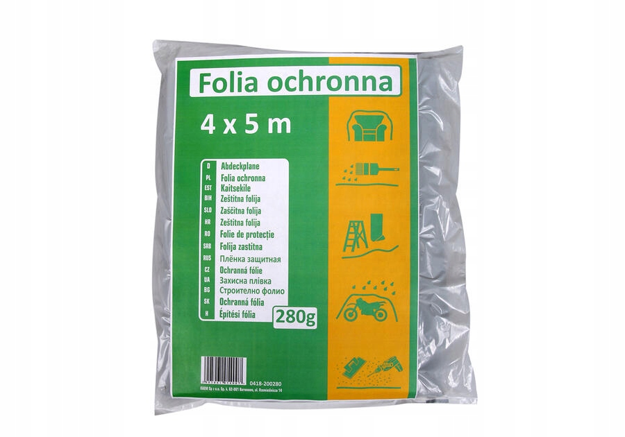 

Folia budowlana 280g 4x5m regranulat
