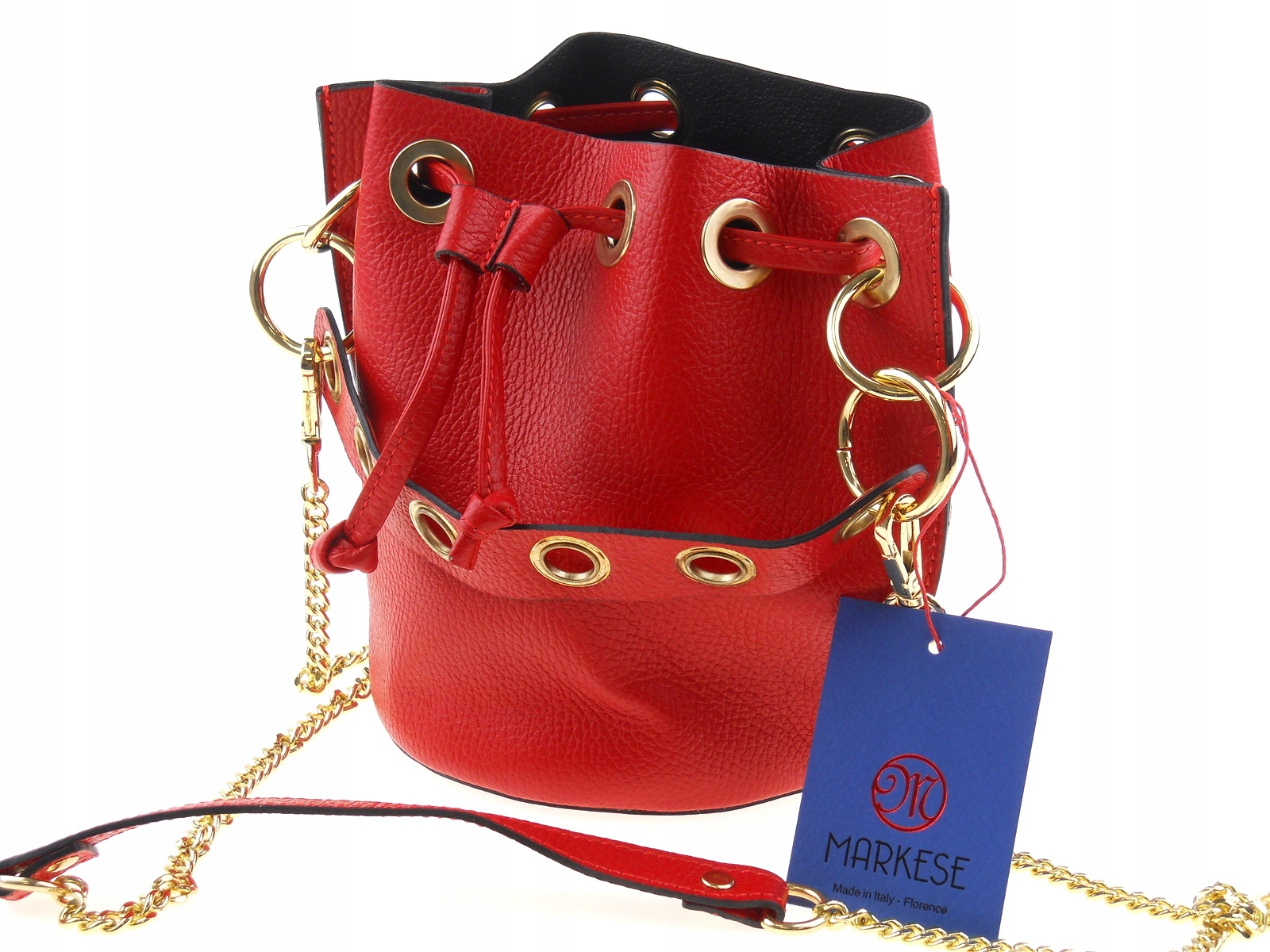 MARKESE Italy Florence - NOWA Torebka czerwona #