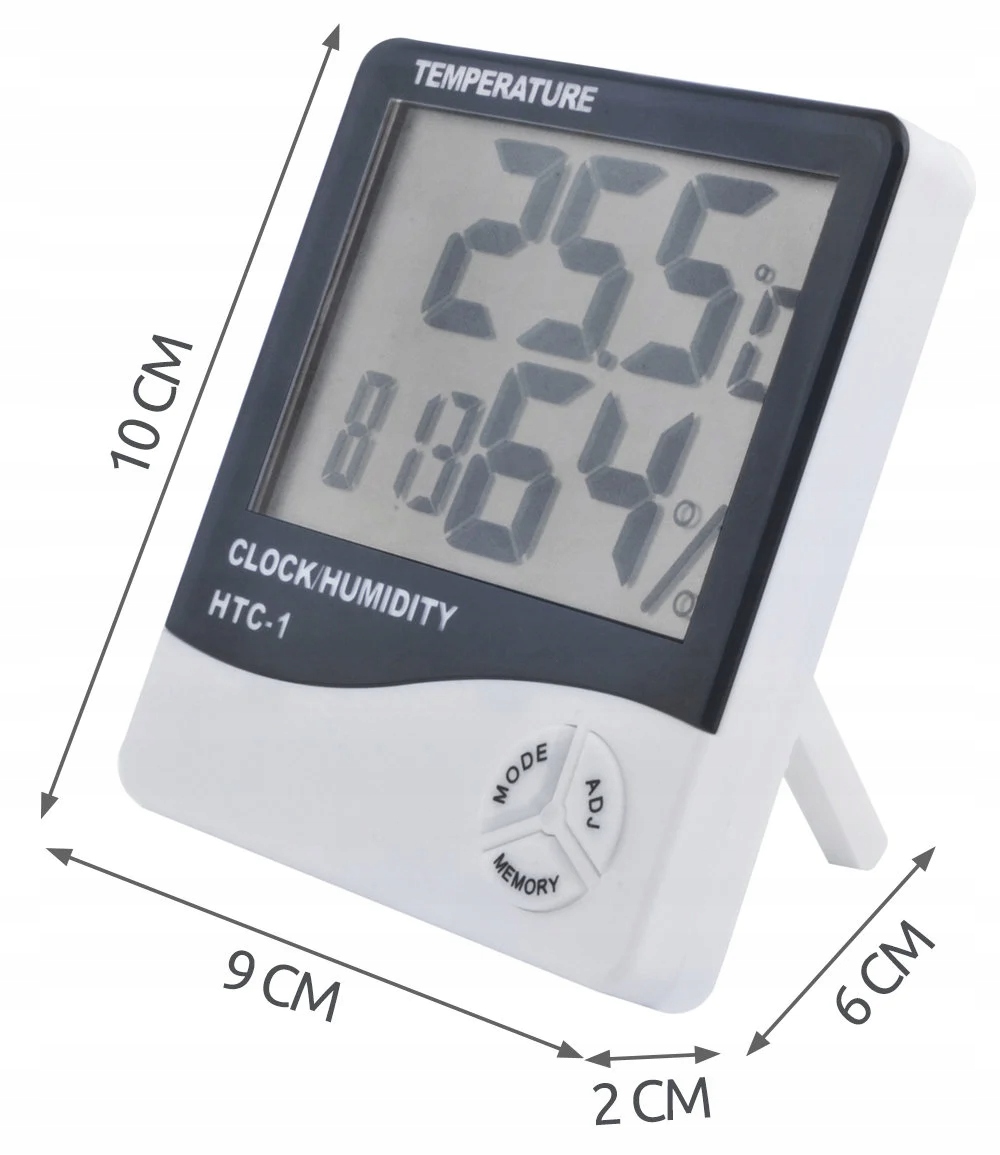 Stacja Pogody LCD Higrometr Termometr Zegar Data Czujnik Cyfrowy Kod producenta STACJA POGODOWA Z CZUJNIKIEM ELEKTRONICZNA