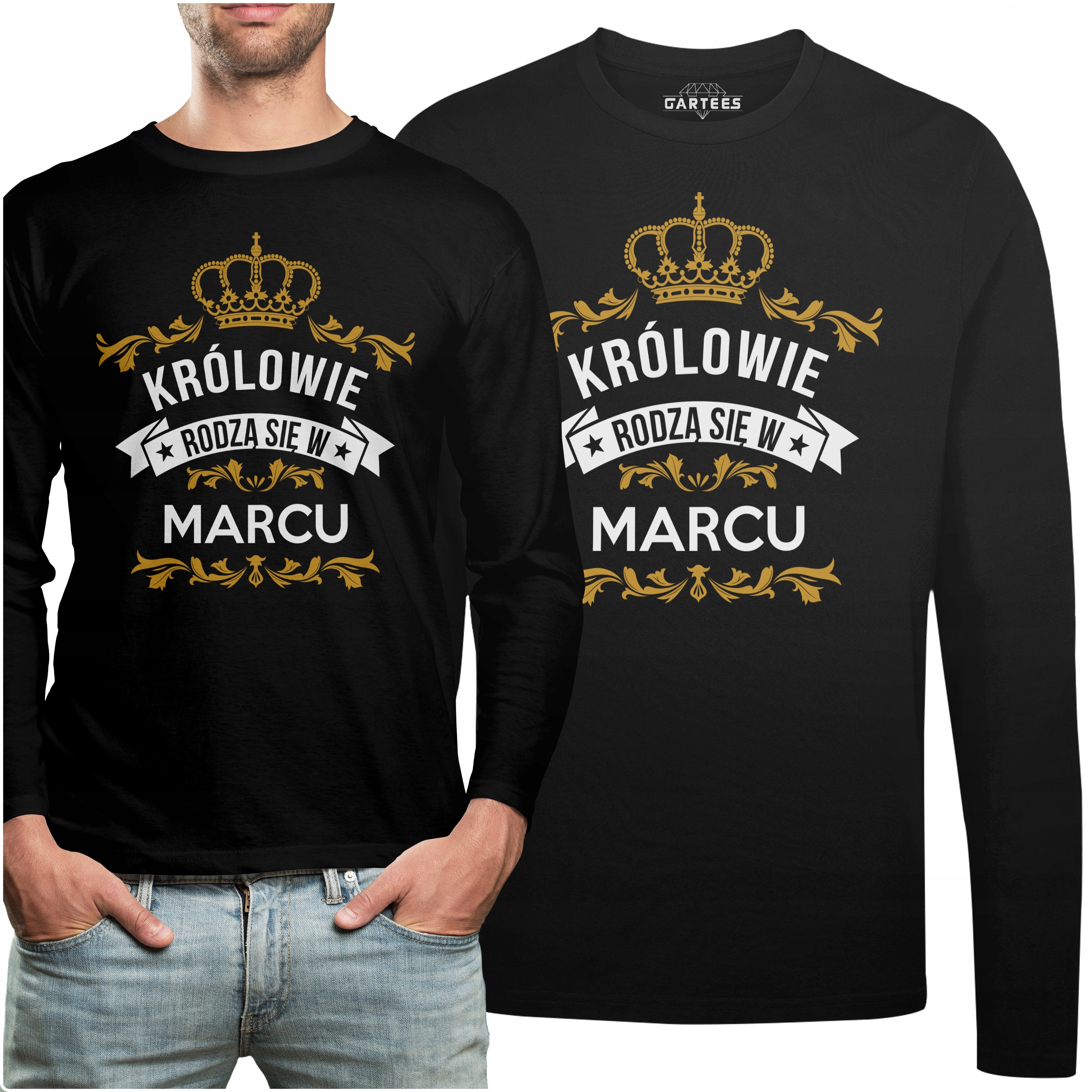 

Koszulka Long Napis Królowie Rodzą Się W Marcu