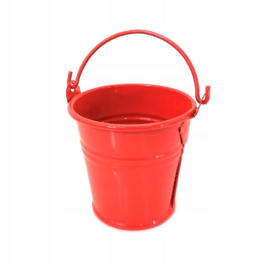 

Wiaderko Metalowe ocynk czerwone osłonka 5,5cm