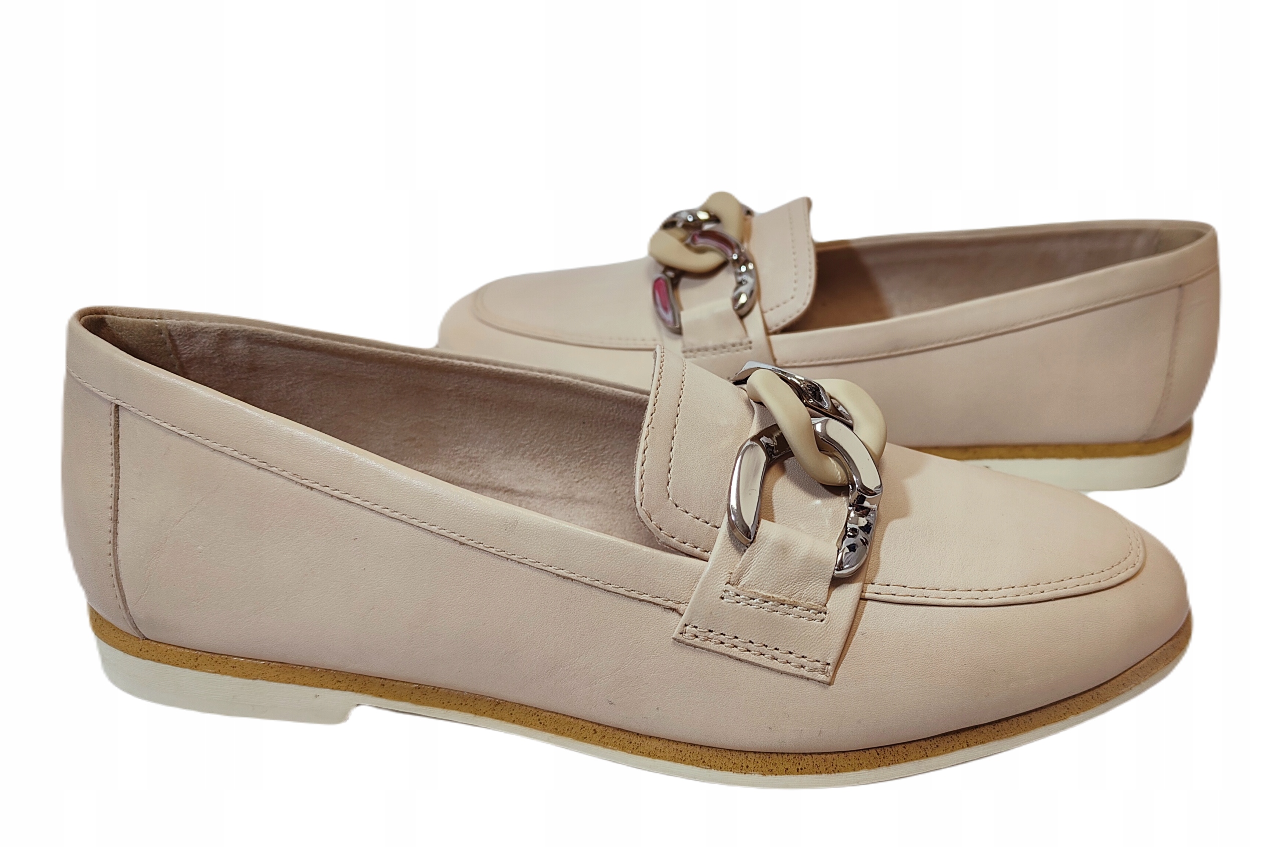 Elegantní mokasíny Řetěz Tamaris 24206 Ivory 40