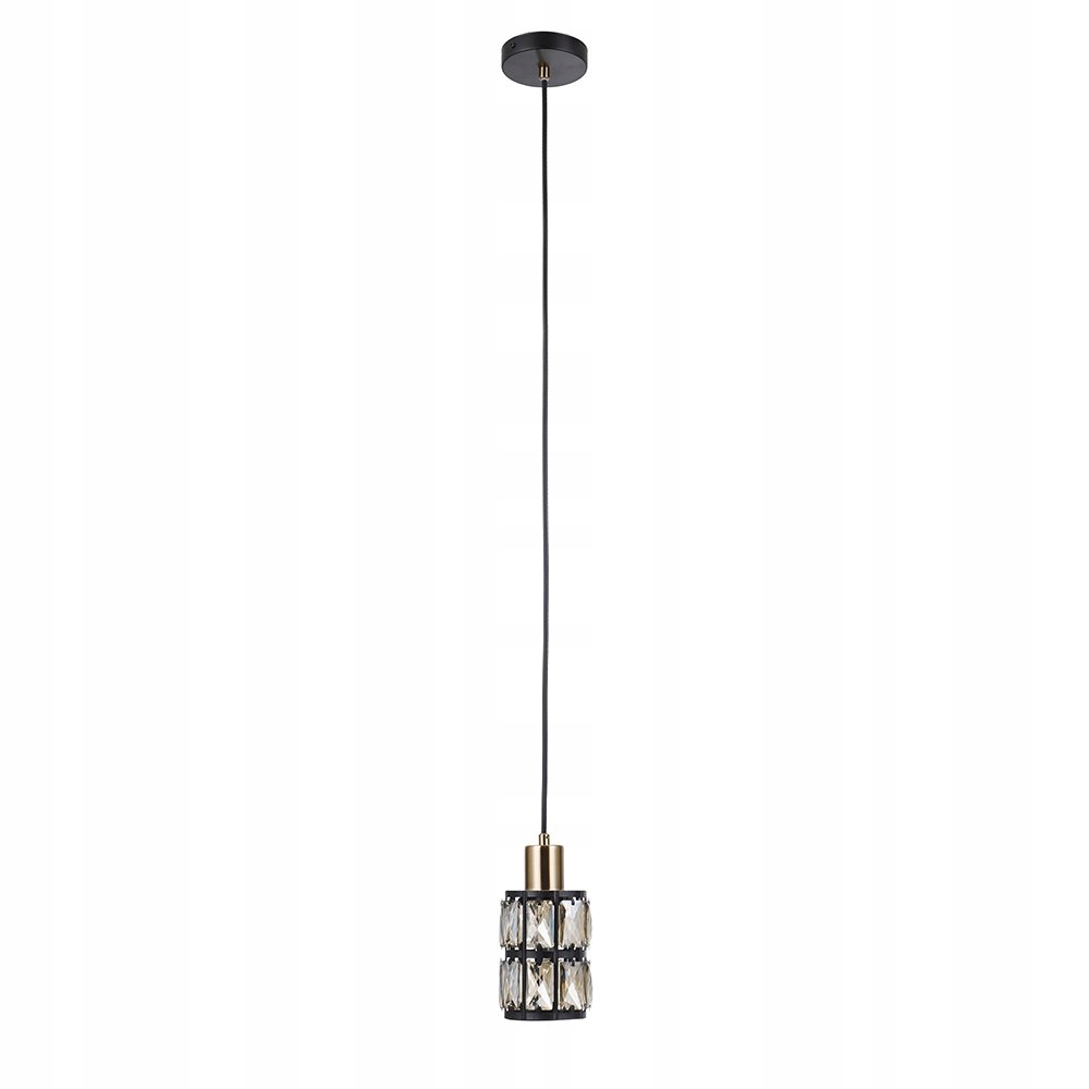 Kryształowa pojedyncza lampa wisząca zwis do salonu Menfi PND-44236-1-BK-GD