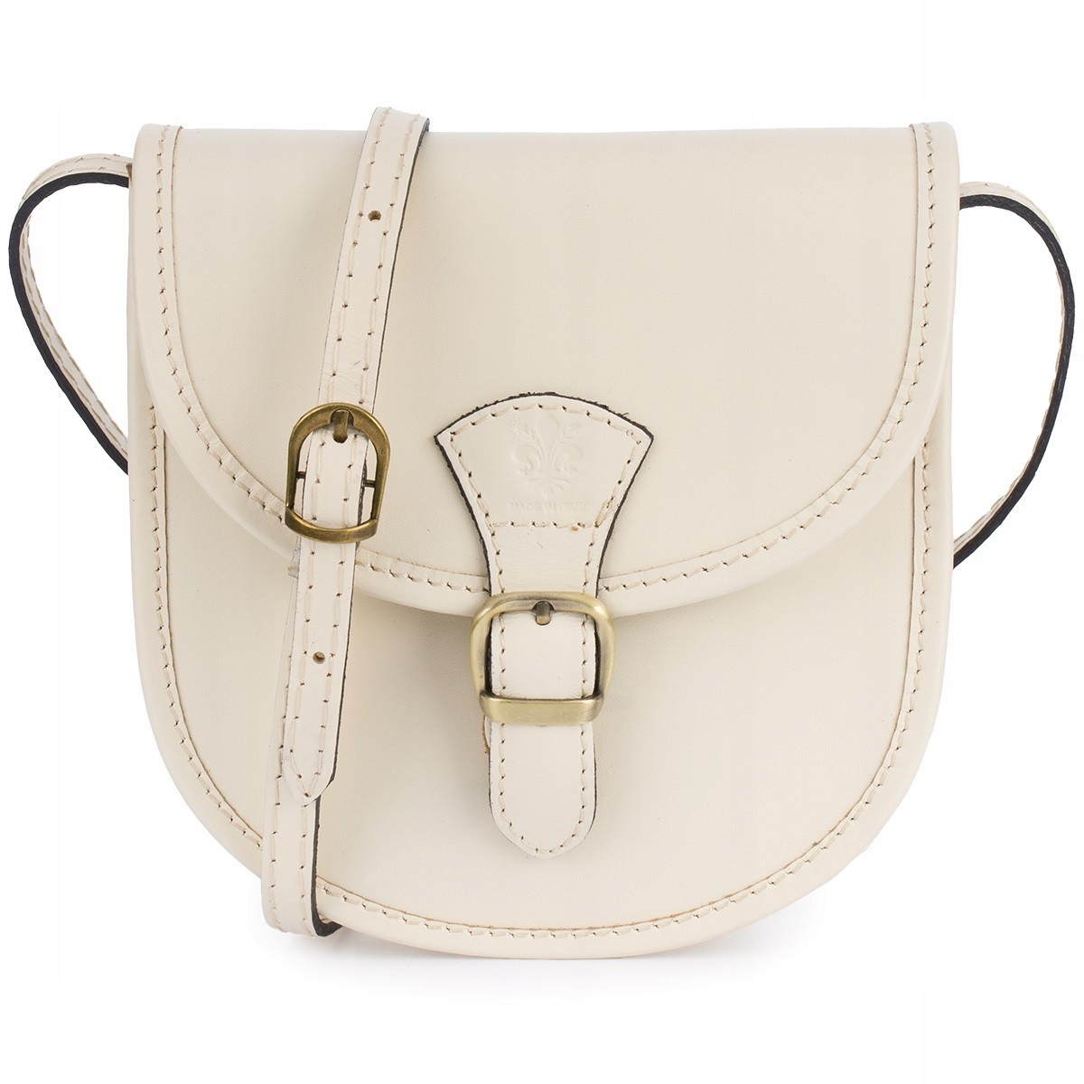 Ecru Beltimore Dámská kožená malá kabelka Přes Rameno podkova pevná