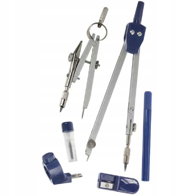 CYRKIEL komplet GEOMETRYCZNY 7 elementów SZKOLNY