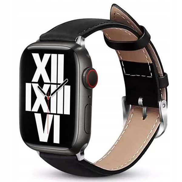 Pasek do Apple Watch 11/10/9/8/7/SE/Ultra 49/46/45/44 mm, Crong, skórzany