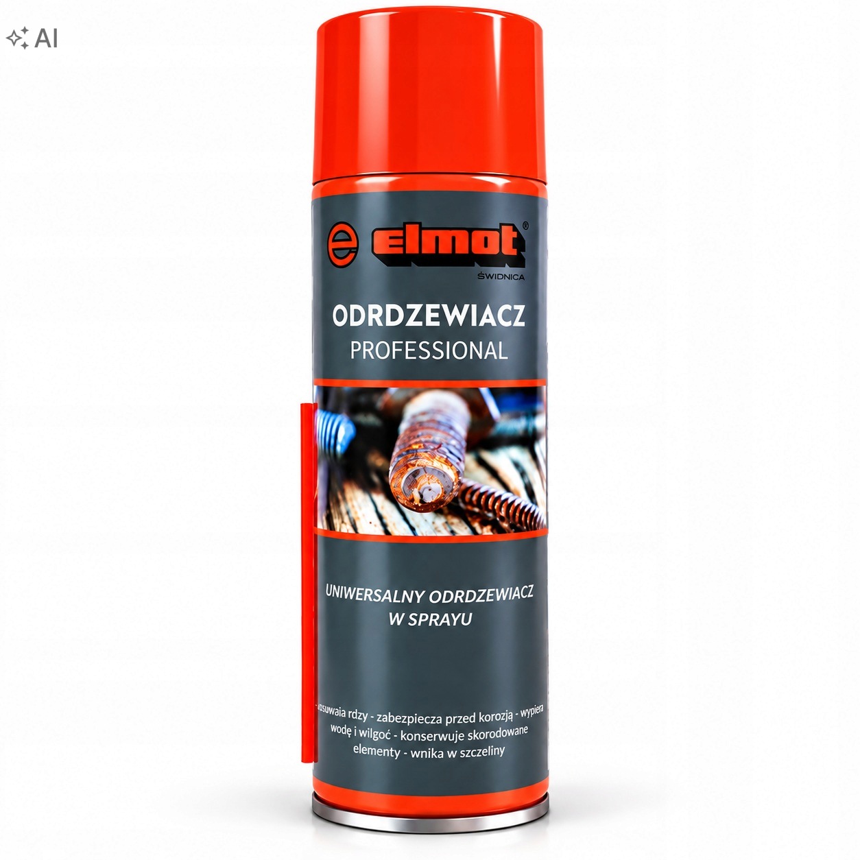 Odrdzewiacz penetrujący MoS2 spray do zapieczonych śrub Elmot 500ml