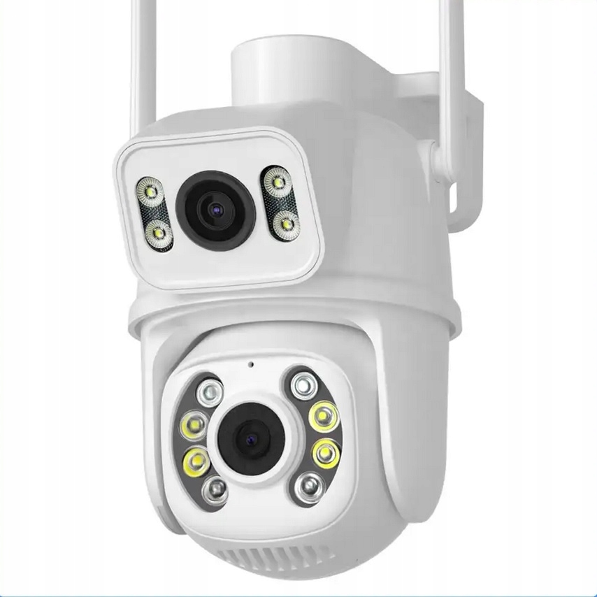 Dvojitá Otočná Venkovní Ip Wifi Kamera 8 Mpx