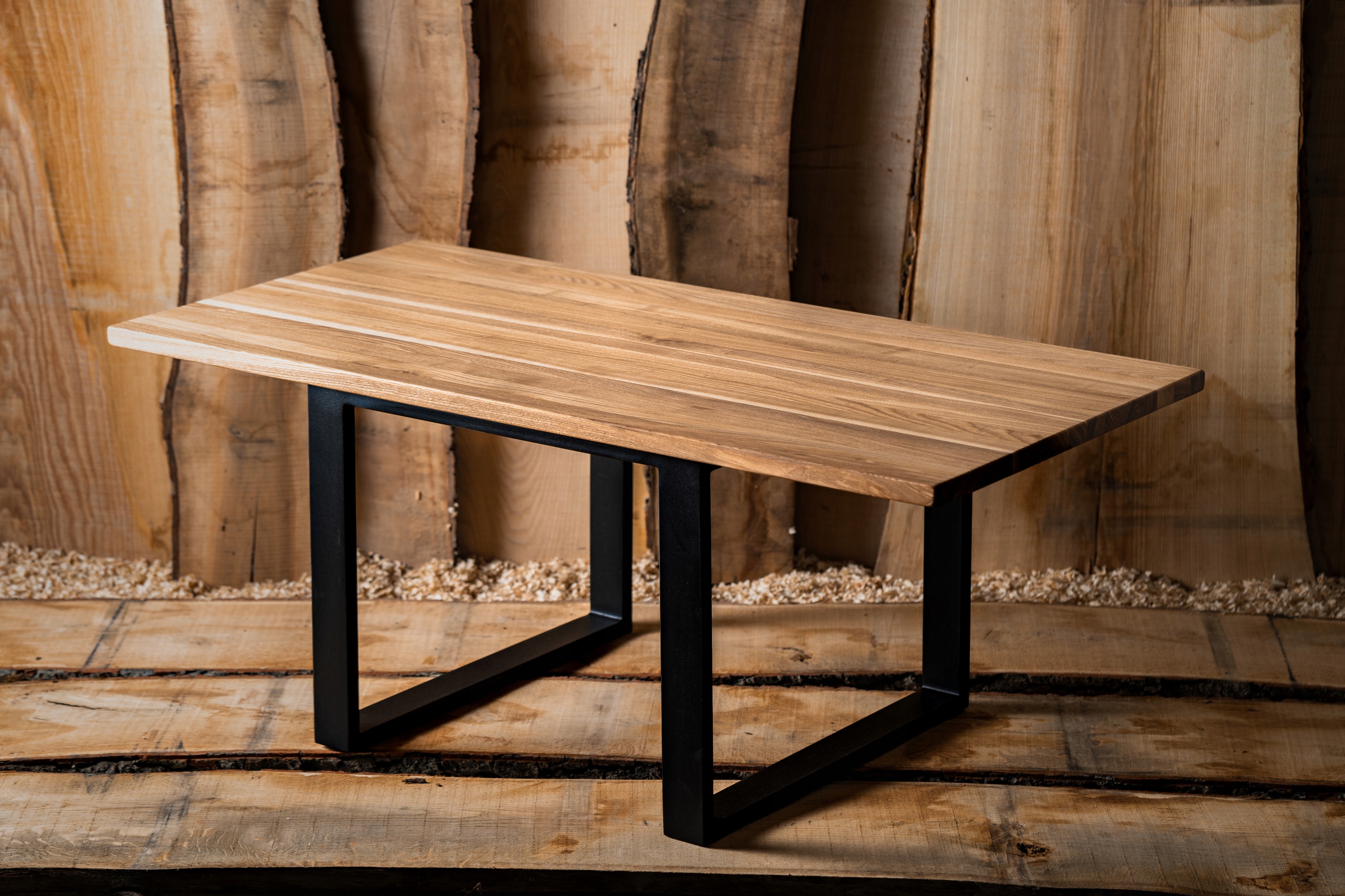 Blat Jesionowy Lite Drewno Stół Ława Jesion 120 x 100 x 4 cm Wysokość mebla 4 cm