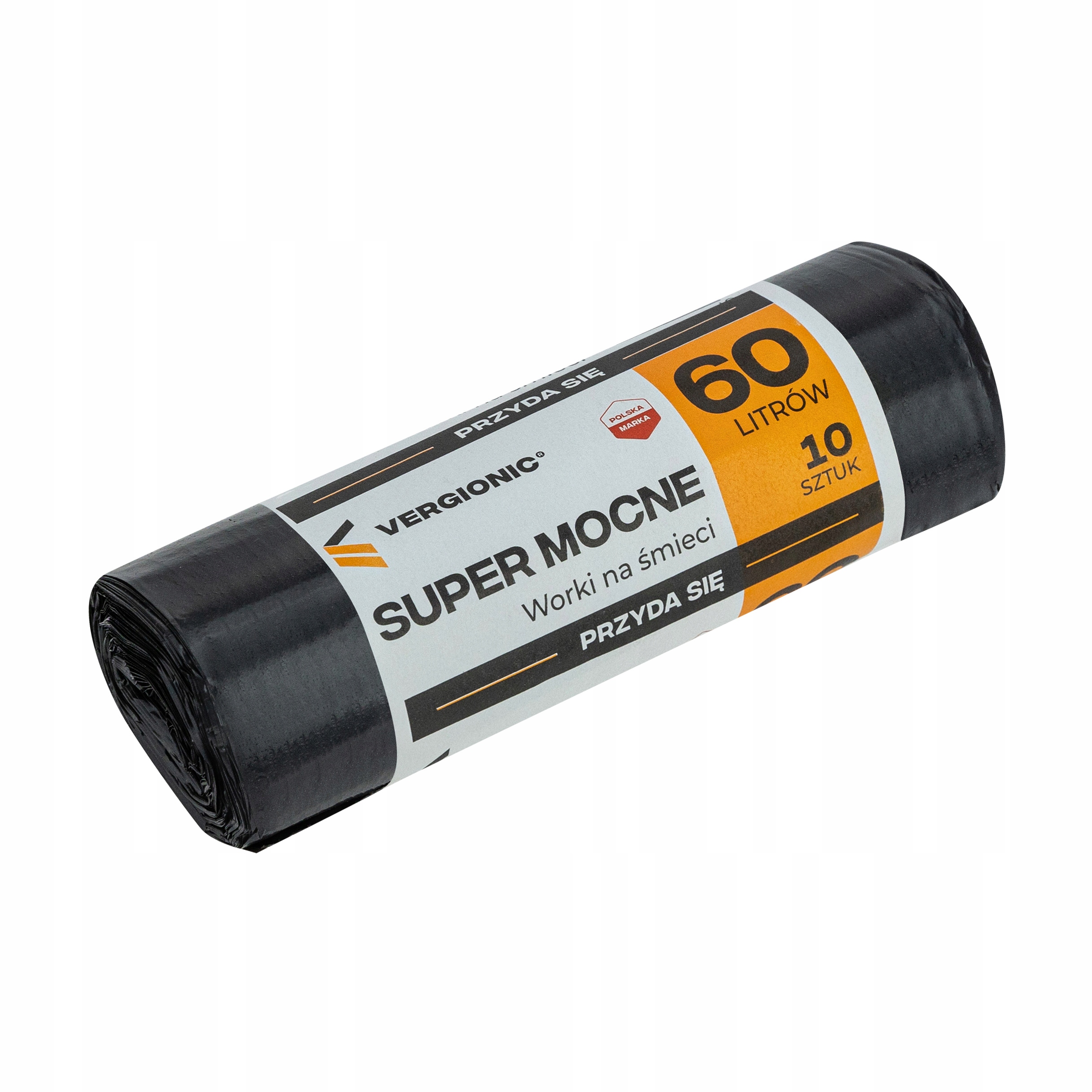 WYTRZYMAŁE WORKI CZARNE NA ŚMIECI 60l MOCNE 10SZT Marka Vergionic