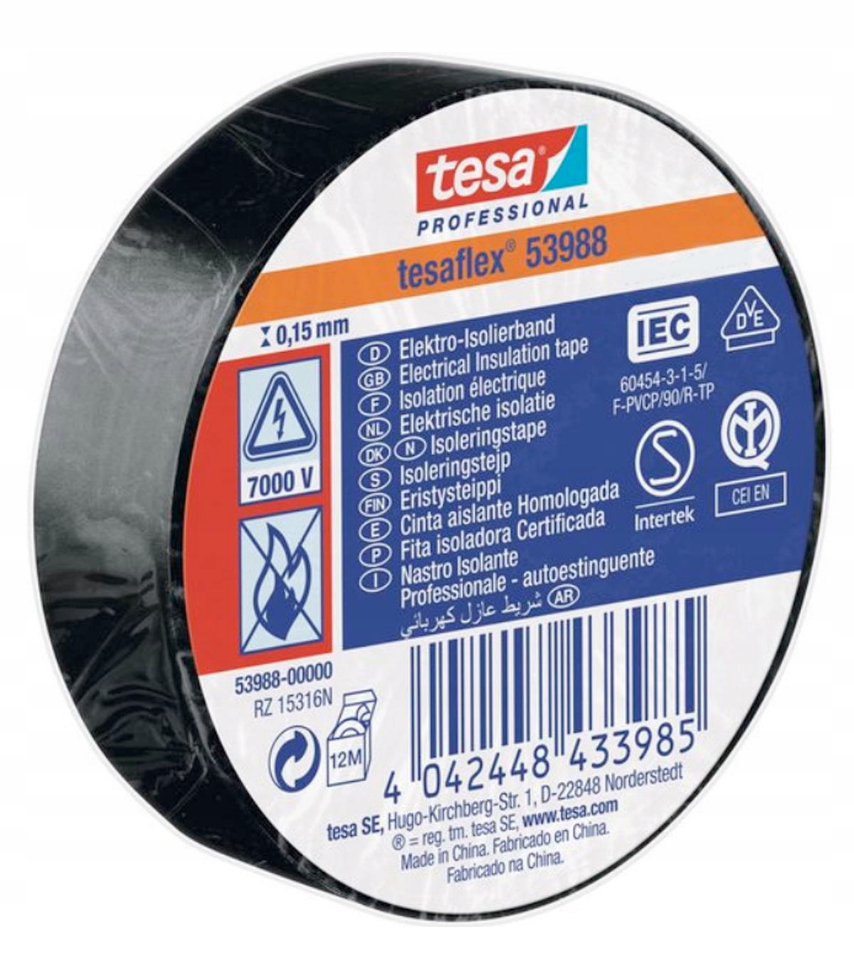 Taśma izolacyjna Tesa 1,9 cm x 20 m