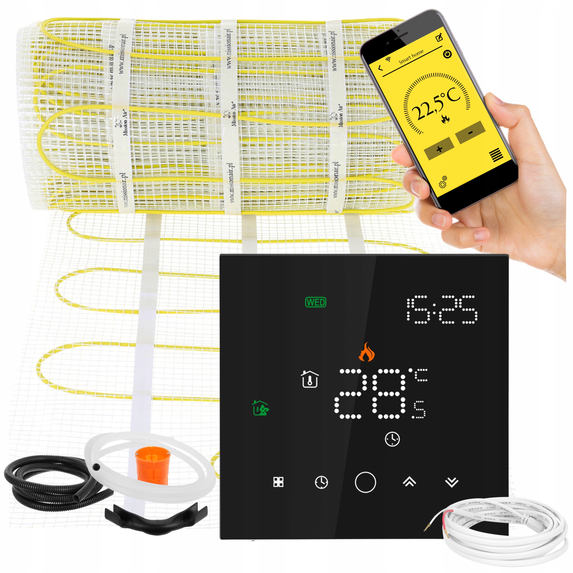 Set Vykurovacia rohož pod dlaždice MA-160W/m² 7 m²