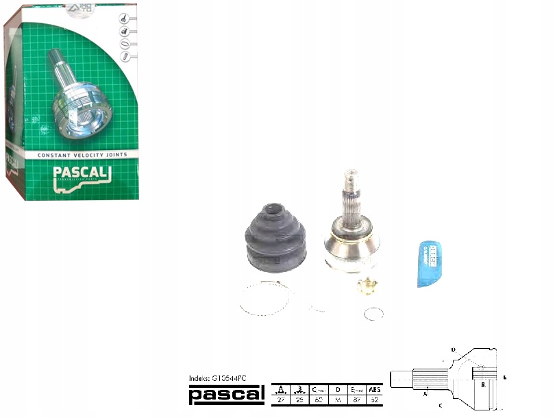 PASCAL КОМПЛЕКТ ШРУСА ПРИВІДНОГО 4960026010
