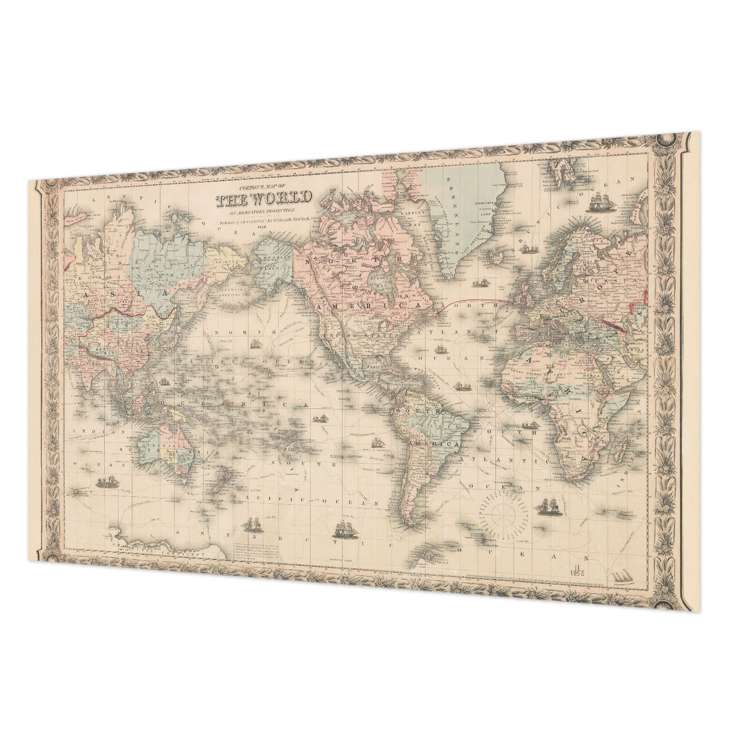 Dekorativní nástěnná fototapeta Historická mapa 416x254 lepidlo