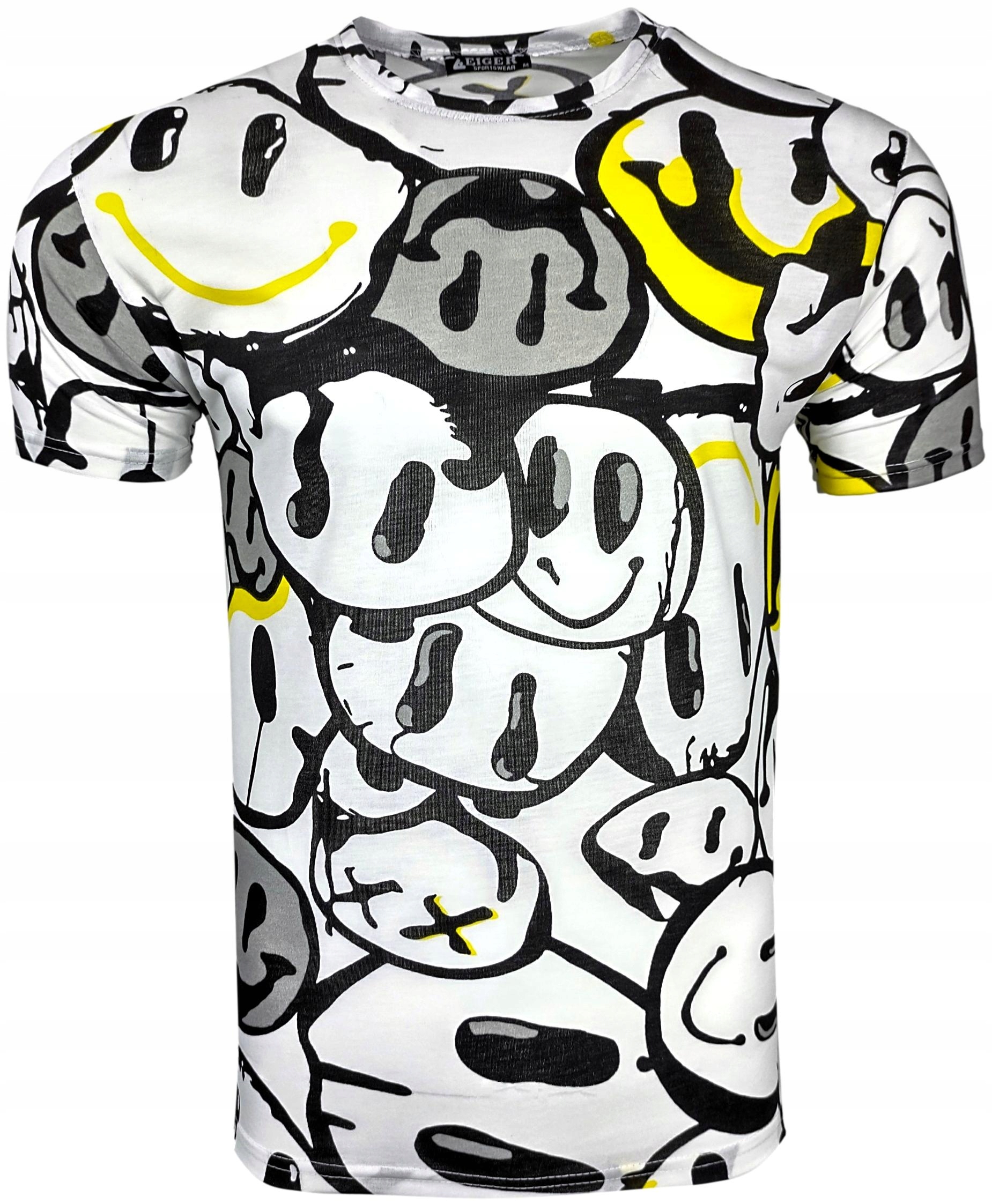 

Koszulka Męska T-shirt Print Emotki T1010 r. M