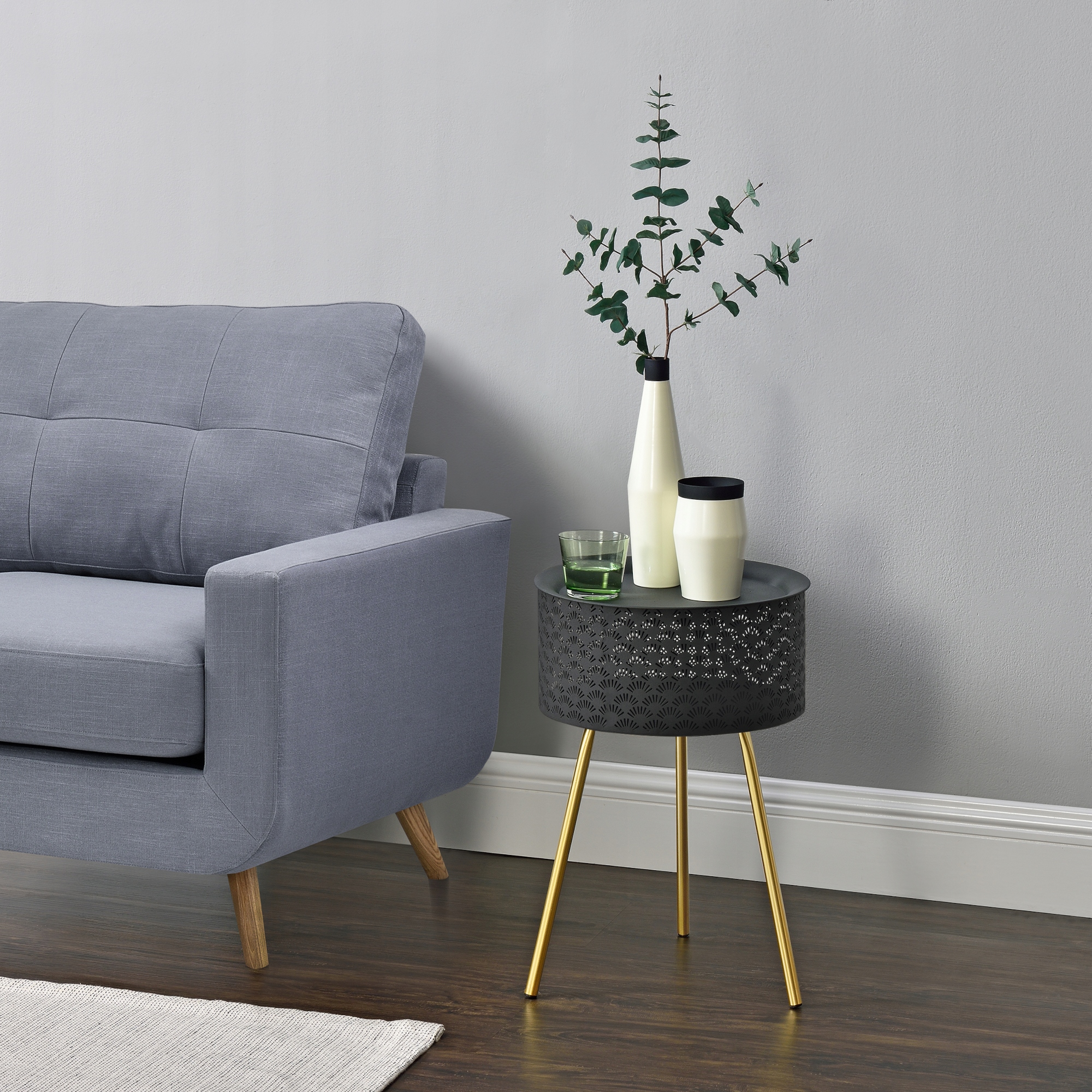 Stolik kawowy 50x35cm Czarny Marka inna