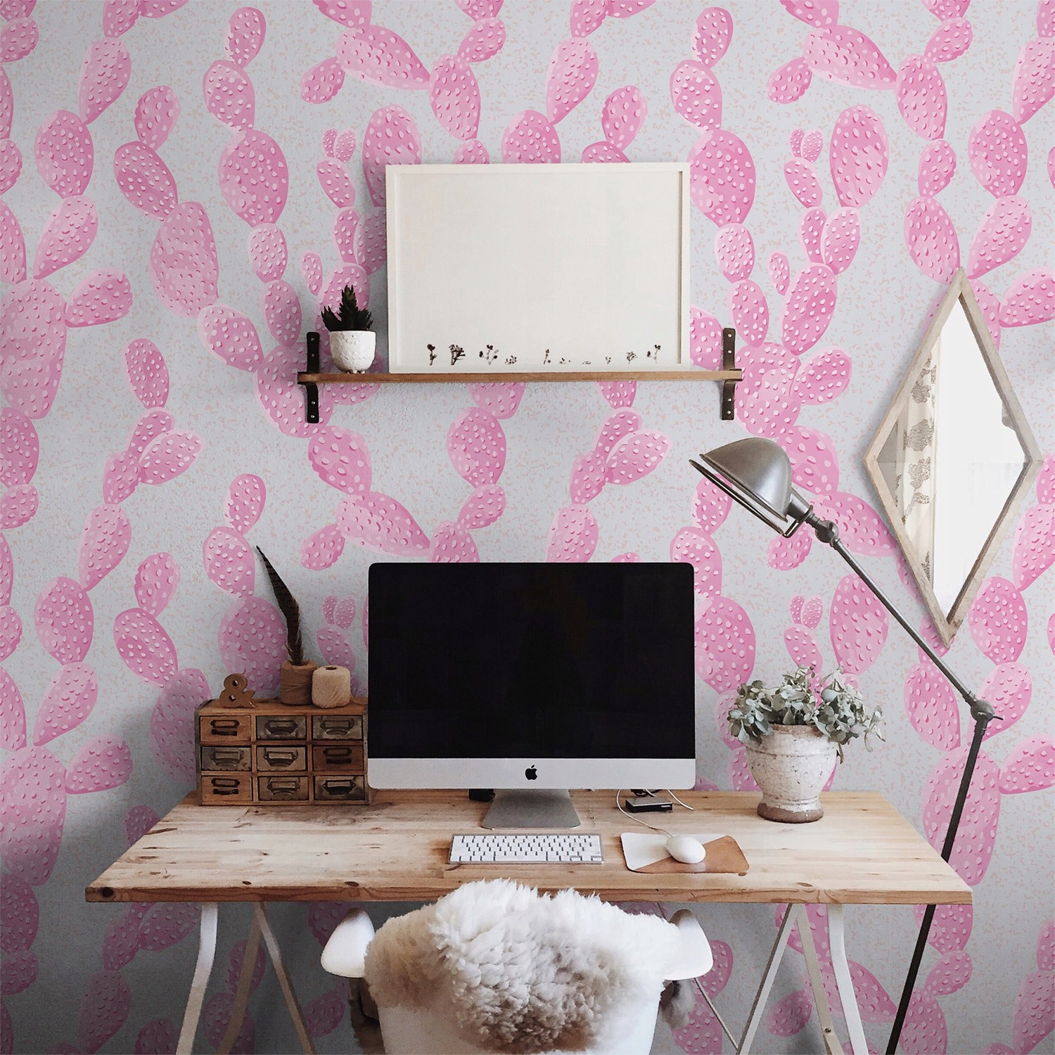 

Foto tapeta samoprzylepna Różowy kaktus 312x219 cm