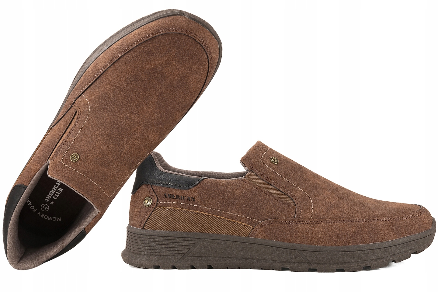 American Club RH170 Pánské Polobotky S Mokasíny, hnědé, hnědá, velikost 44