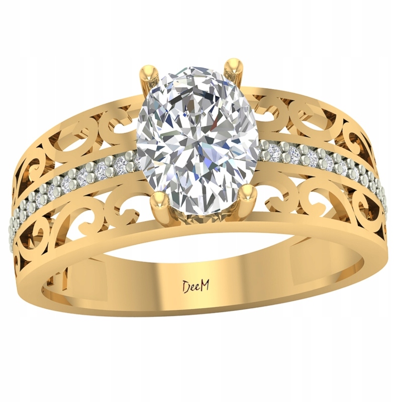 Zlatý Prstýnek Se Zirkony 585 Ažur