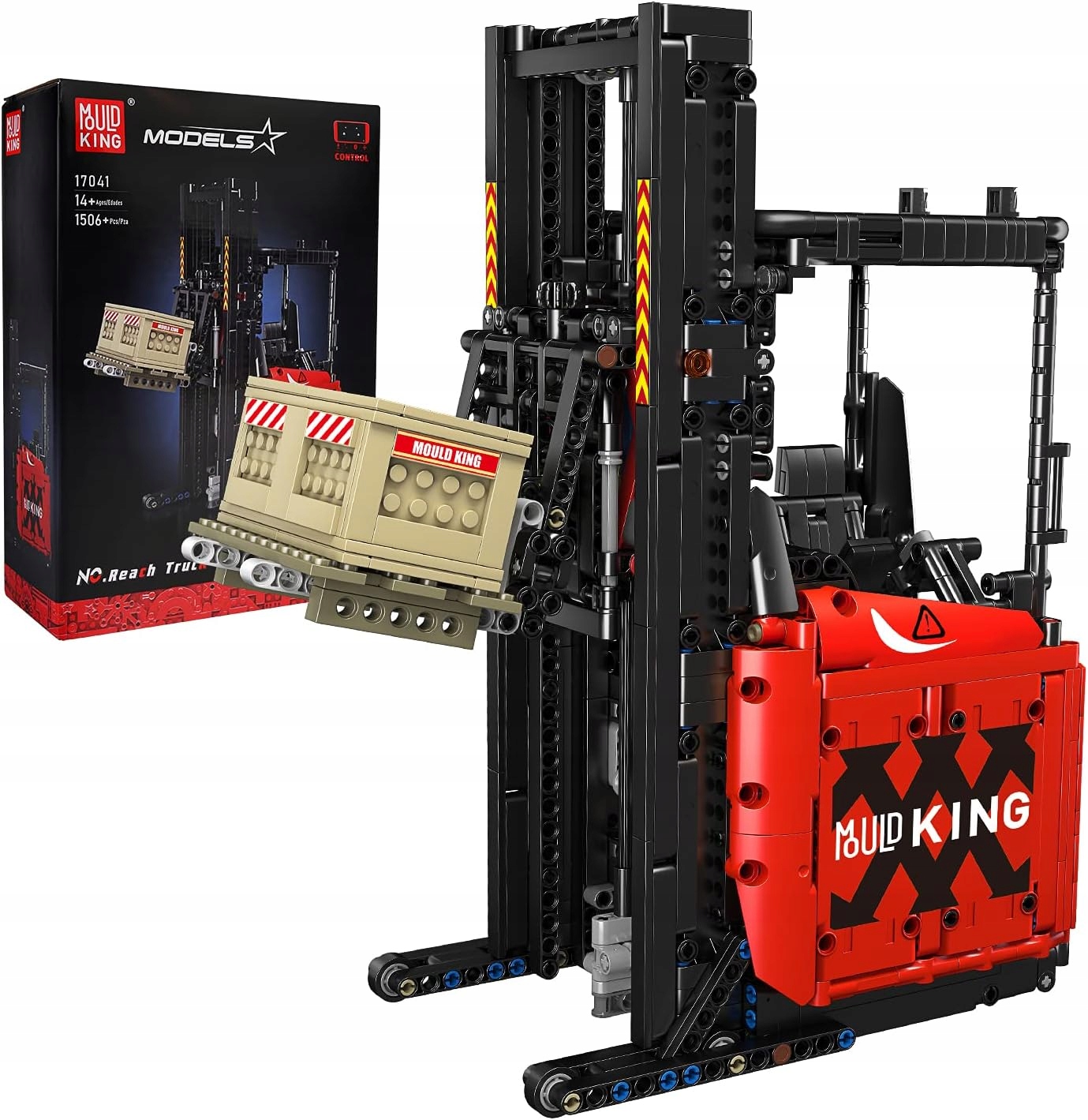 Klocki Mould King 17041 Wózek Widłowy Podnośnik Forklift 1506 El.