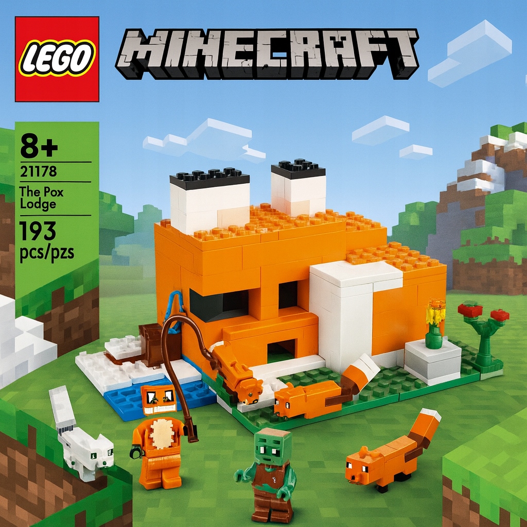 Minecraft Siedlisko Lisów – Zestaw Z Figurkami I Akcesoriami Do Zabawy