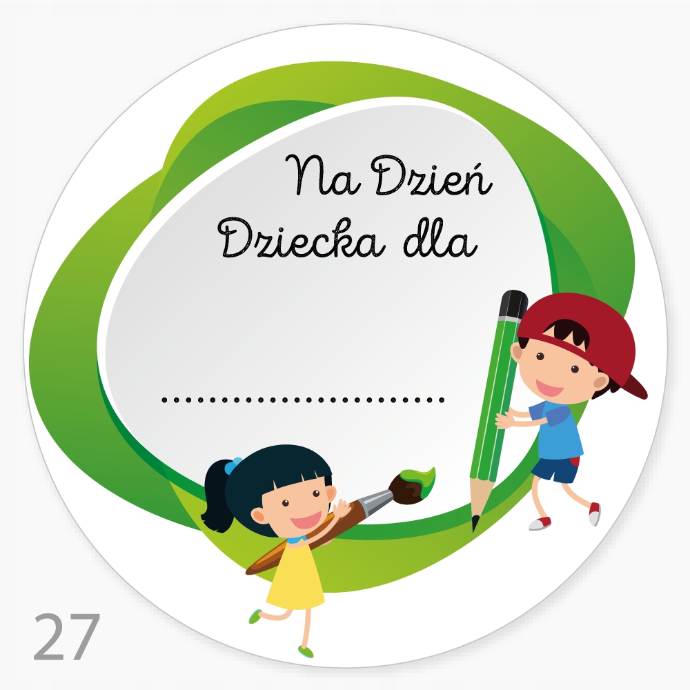

Naklejki Dzień Dziecka Twoje Imię 24 szt
