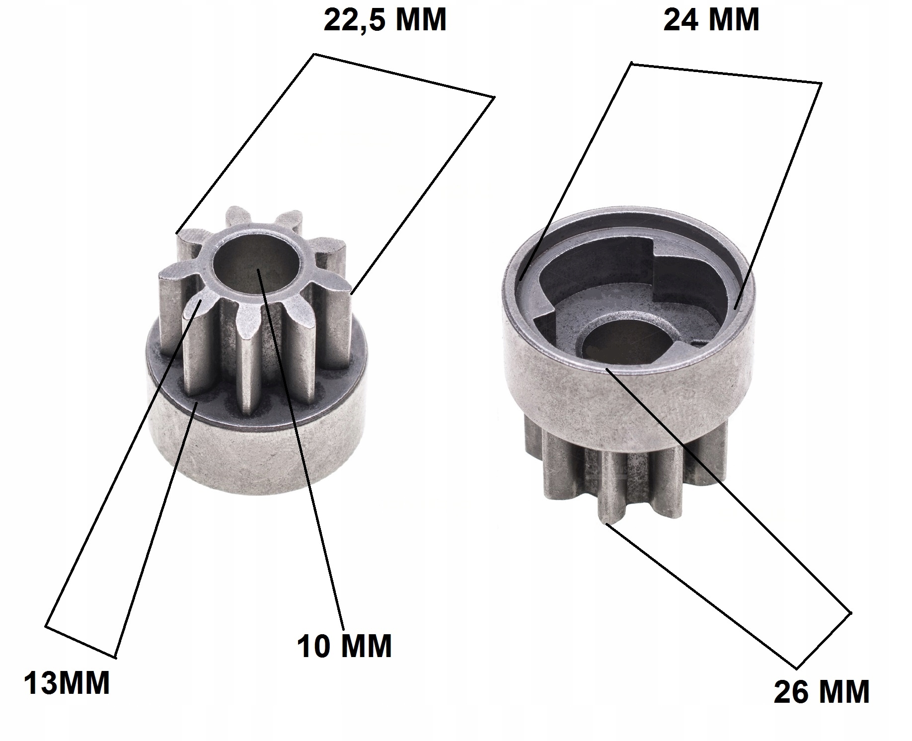 ZĘBATKA LEWA NAPĘDU KÓŁ 9 ZĘBÓW METALOWA DO KOSIAREK NAC X510V Marka Partner