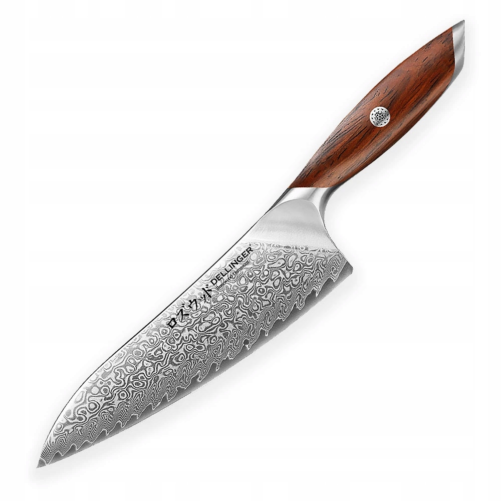 Kuchynský nôž Chef/Gyuto 210 mm Dellinger Rose Wood Damascus